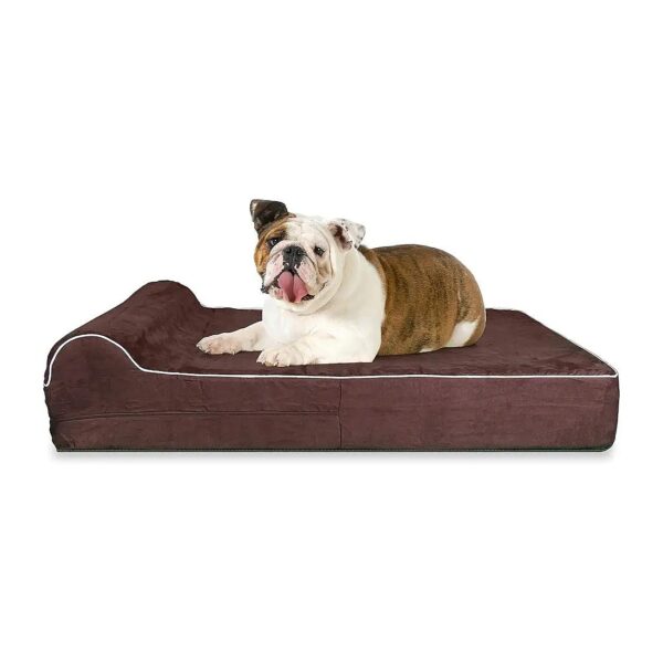 Large Breed Dog Bed with 5-Inch Thick Memory Foam and Waterproof Liner