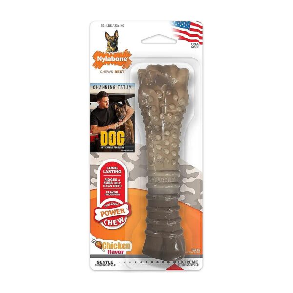 Large Breed Dog Chew Toy with Camouflage Design and Chicken Flavor Made in the USA