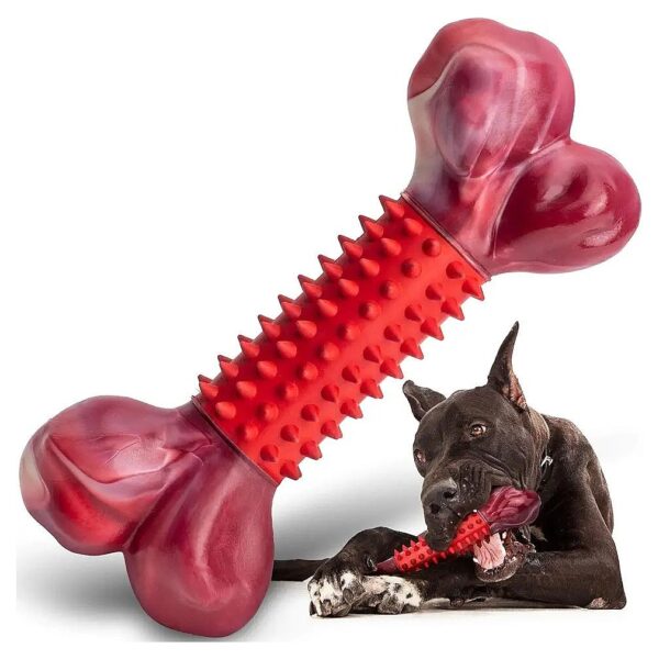 Large Breed Dog Chew Toys for Aggressive Chewers Nylon and Rubber Combo for Tough Chewing