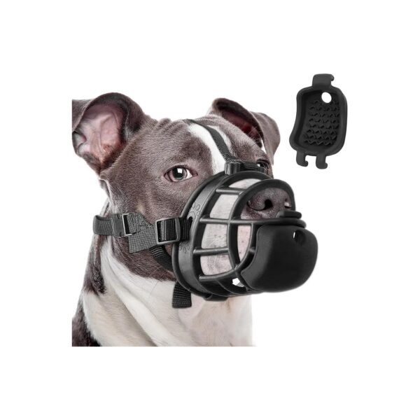 Large Breed Dog Muzzle Feeder with Buckle Closure, Soft and Humane