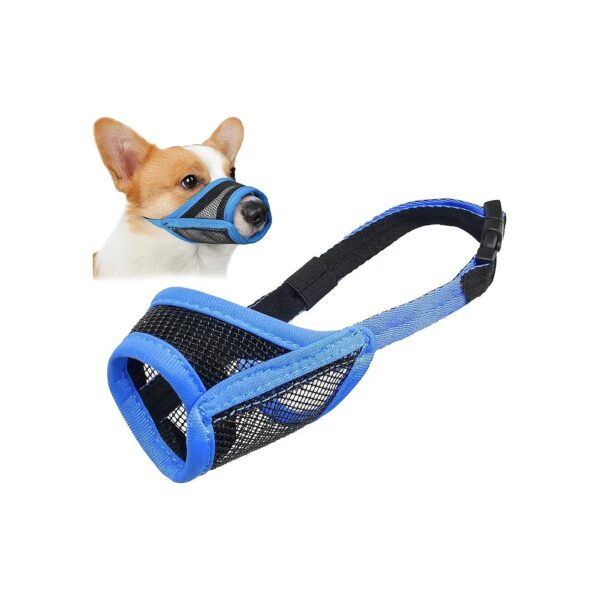 Large Breed Dog Muzzle Nylon Mesh Soft Breathable Adjustable Puppy Muzzle