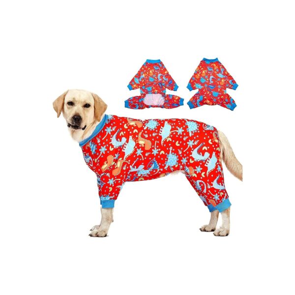 Large Breed Dog Pajamas for Surgery Recovery and Wound Care with UV Protection