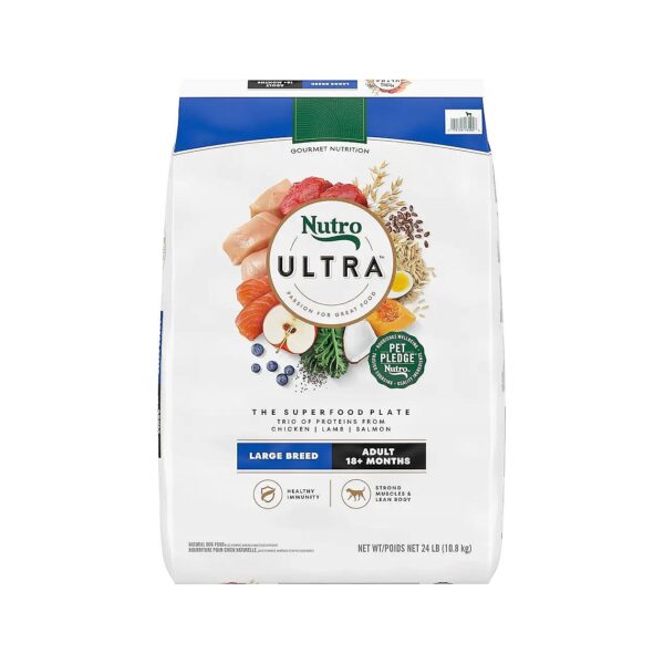 Large Breed Dry Dog Food with Trio of Proteins and Superfoods