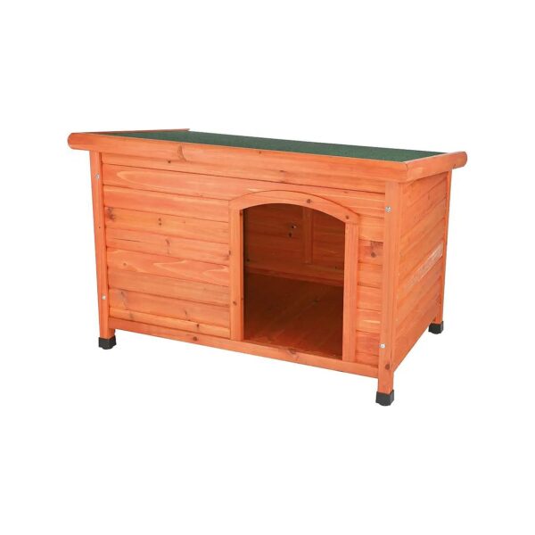 Large Brown Dog House with Adjustable Cap Feet and Leveling System