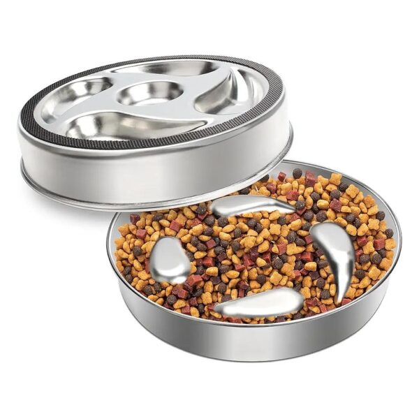 Large Capacity Slow Feed Dog Bowls for Big Dogs with Thick 304 Stainless Steel