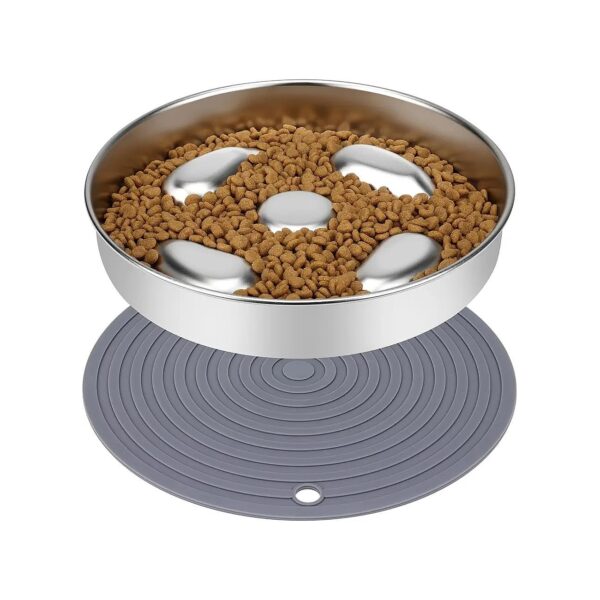 Large Capacity Slow Feeder Dog Bowl for Small to Medium Breeds and Big Appetites