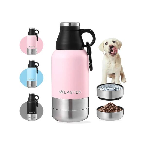 Large Capacity Stainless Steel Pet Water and Snack Bottle