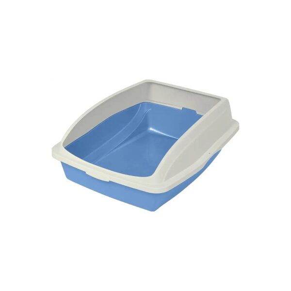 Large Cat Litter Box with High Sided Frame and Reduced Spills