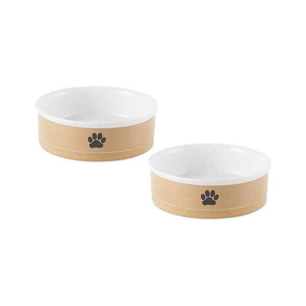 Large Ceramic Pet Bowls with Non-Slip Bottom for Secure Feeding and Less Mess