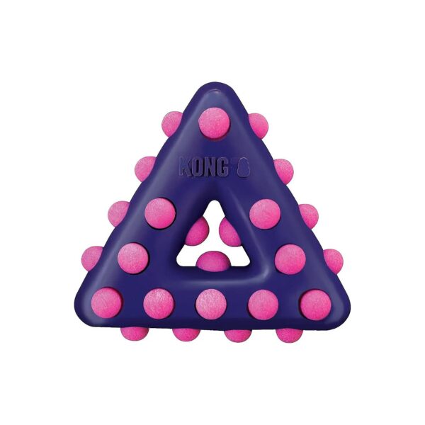 Large Chewing Triangle with Unpredictable Bounce and Teeth Cleaning Nubs