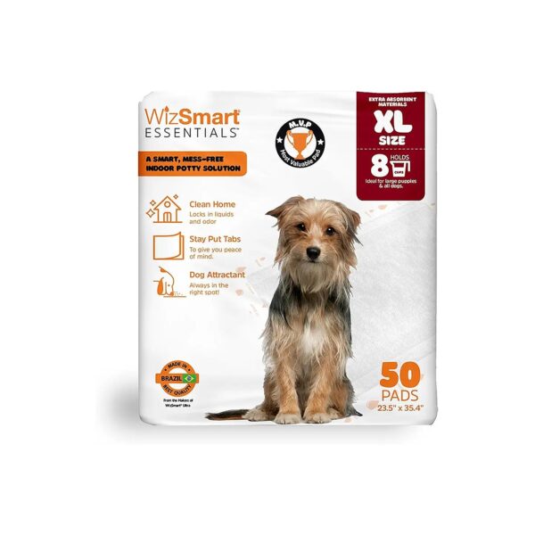 Large Disposable Dog Pee Pads with Stay-put Tabs for Male Dogs