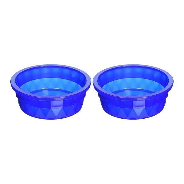 Large Dog Bowls - Heavyweight Translucent Plastic - 104 Ounce Capacity - Spill Proof