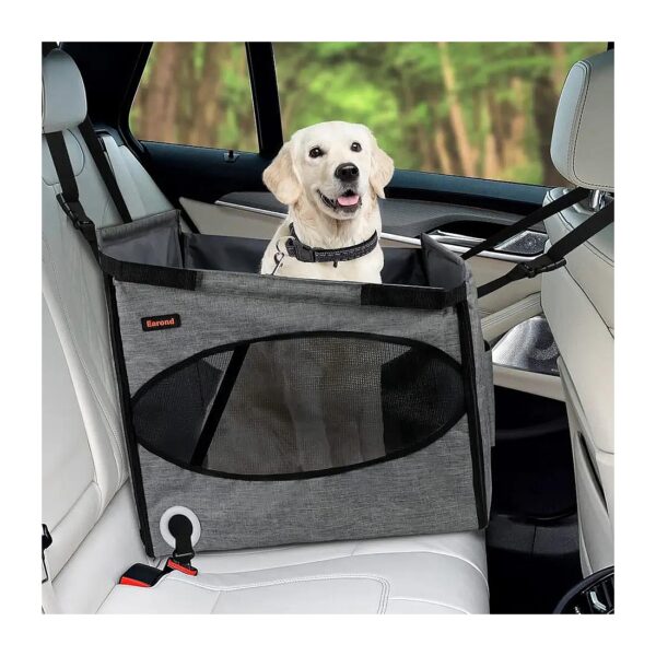 Large Dog Car Seat with Waterproof Design and Safety Belt for Secure Travel and Comfort