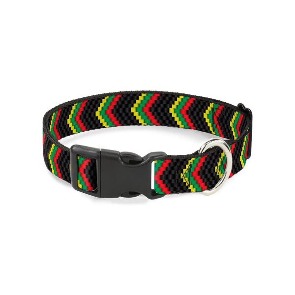 Large Dog Collar with Chevron Weave Design Fits 15-26" Neck