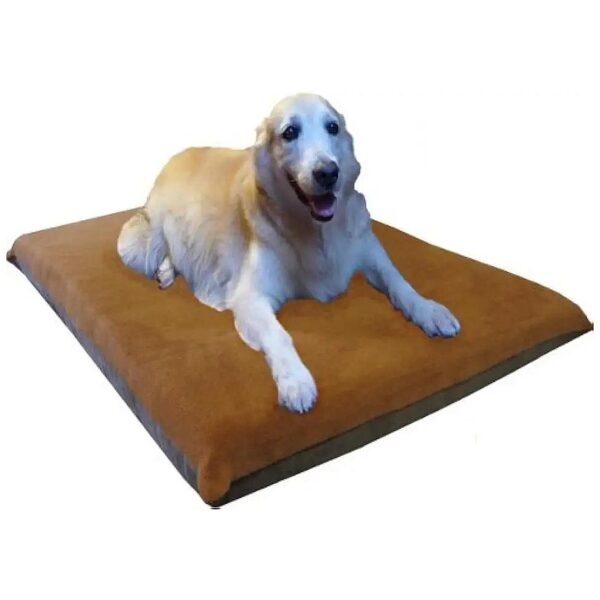 Large Dog Crate Bed with Memory Foam Insert and Sudan Brown Covers