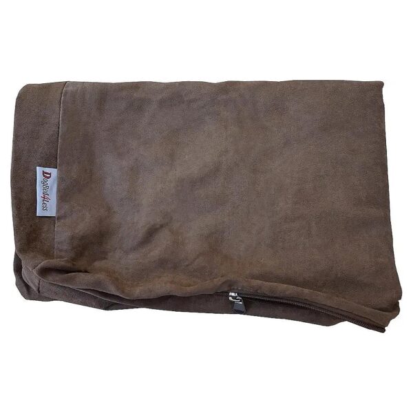 Large Dog External Microsuede Bed Cover with Zipper Liner for Replacement