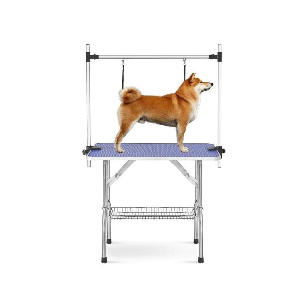 Large Dog Grooming Table with Height Adjustment and Arm for Easy Trimming and Drying