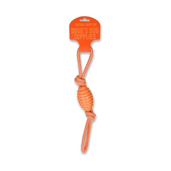 Large Dog Toys Orange Football Rope Toy for Medium to Large Dogs Tug of War