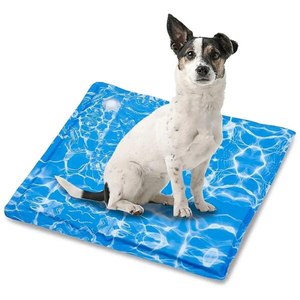 Large Dog and Cat Cooling Pad for Summer Relief Water Absorbing Mat for 40-70 Pounds