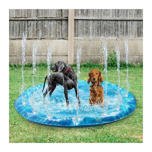 Large Foldable Dog Splash Water Pad Mat for Outdoor Dog Coaching and Pet Play