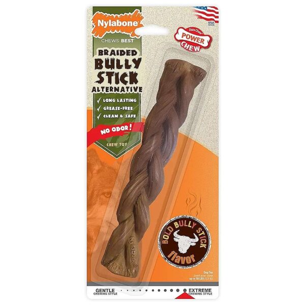 Large Giant Braided Dog Chew Toy Alternative to Bully Stick Fresh Breath