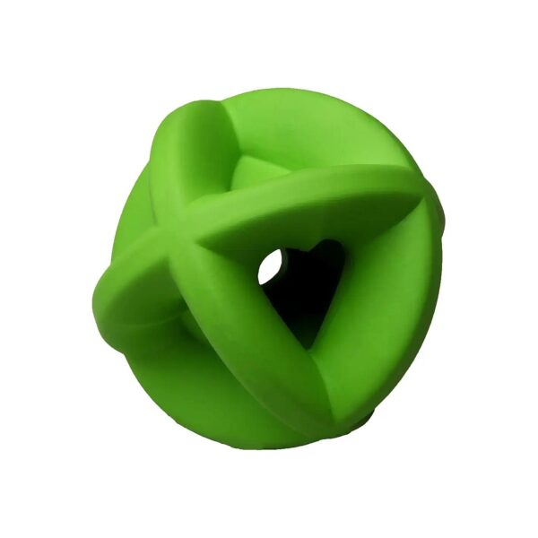 Large Green Ball Toy for Dogs with Unpredictable Bounce and Treat Dispenser