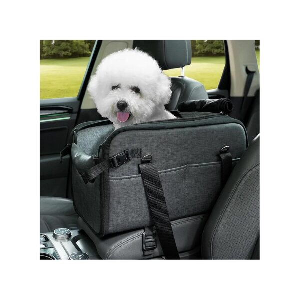 Large Grey Pet Car Seat for Small Dogs and Cats 0-22lbs