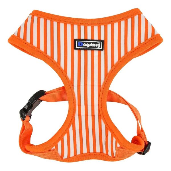 Large Orange Dog Harness for Breeds with Medium Chest Sizes