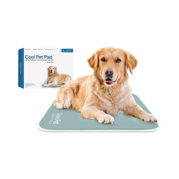 Large Pet Cooling Mat Sage Grey Self-Cooling Gel Pad for Dogs and Cats No Water Required