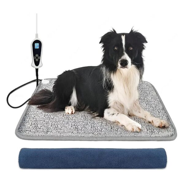 Large Pet Heating Pad with Adjustable Thermostat and Soft PlushCover for Cats and Dogs