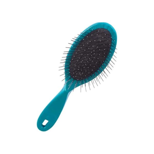 Large Pet Teal Pin Brush with Organic Design Focus