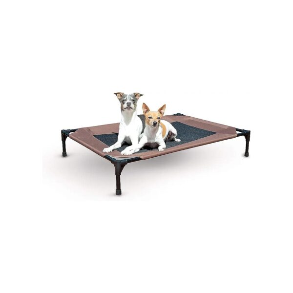 Large Portable Cooling Dog Cot with Water Resistant Mesh and No-Slip Rubber Feet