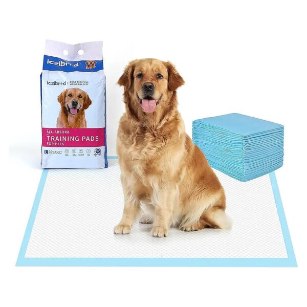 Large Puppy Pads with 5-Layer Absorbent Polymer Material for Dogs Cats and Rabbits