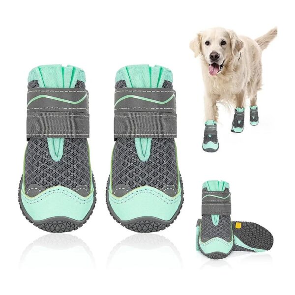 Large Small Medium Dog Shoes for Summer Hot Pavement Winter Snow Green