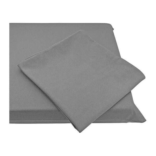 Large Soft Gray Waterproof Dog Bed Cover with Elastic - Machine Washable 44x31