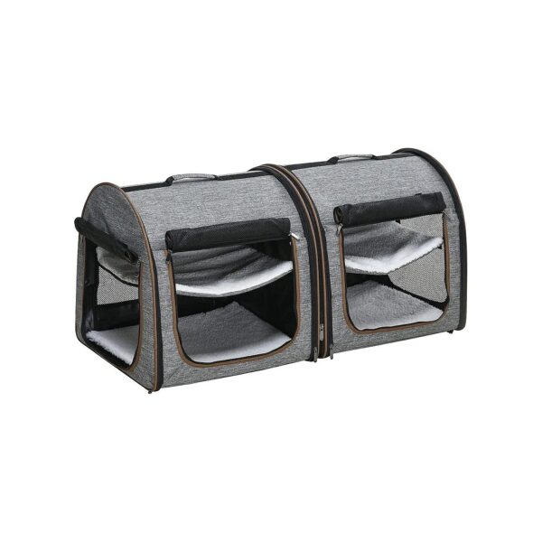 Large Soft-Sided Pet Carrier with Comfortable Soft Cushion and Storage Bag