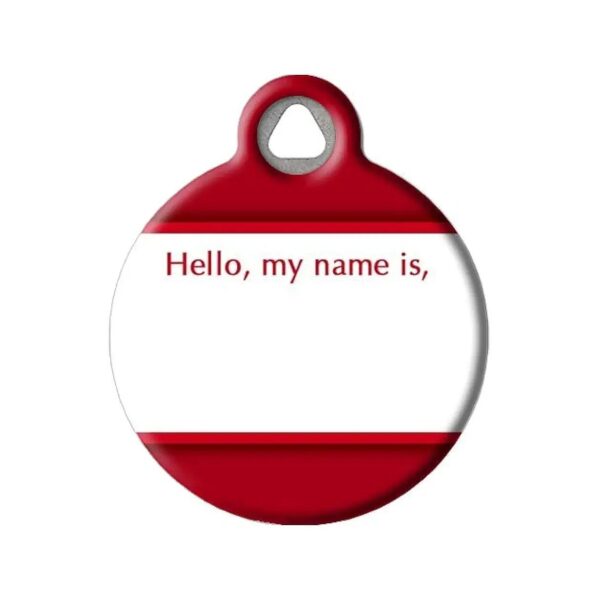 Large Stainless Steel Pet ID Tag with Name, Phone Number, and Contact Information