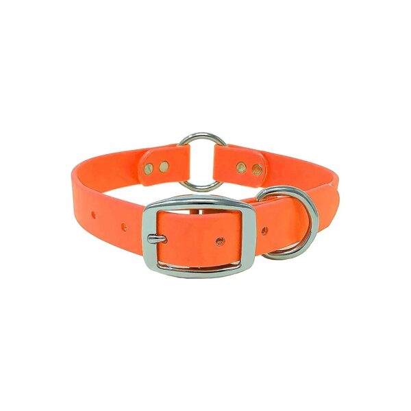 Large Waterproof Dog Collar with Heavy Duty Double Buckle and D Ring for Water Dogs