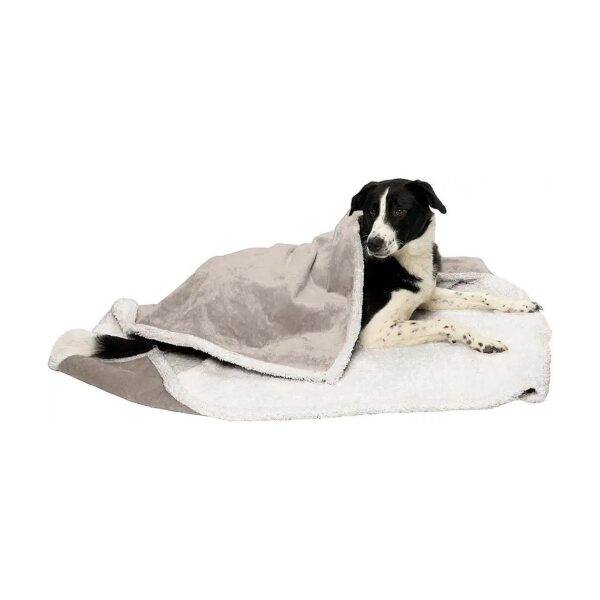 Large Waterproof and Self-Warming Throw Blanket for Dogs and Indoor Cats, Dove