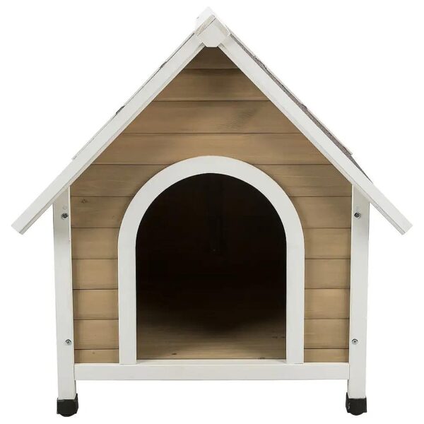 Large Weatherproof Dog House Shelter with Elevated Floor for Dry Comfort