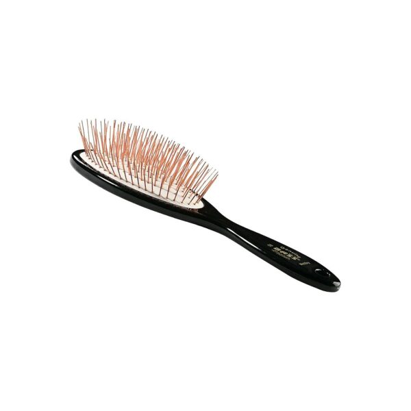 Large Wire Brass Pin Cushion Pet Brush with Acrylic Handle for Coat Beautification