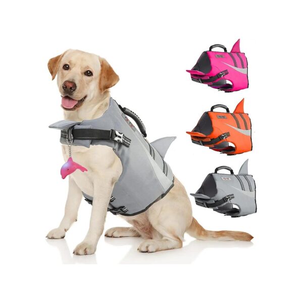 Large and Comfortable Dog Life Jacket with Reflective Stripes for Water Safety