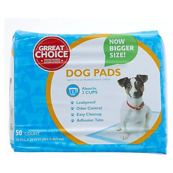 Large and Small Breed Dog Litter Pads 50 Count Odor Free and Leakproof