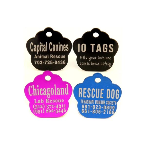 Laser Etched Aluminum Pet ID Tag for Dog Shelters and Rescues - Bulk Lot of 100