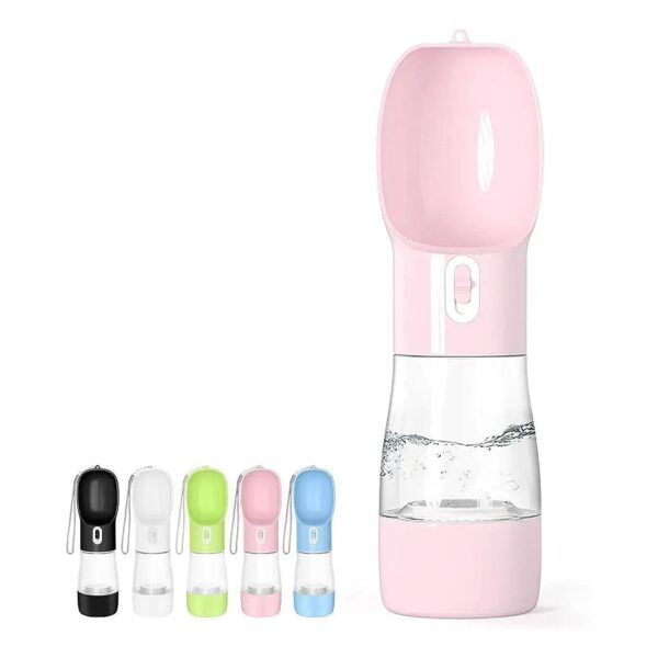 Leak Proof Travel Dog Water Bottle with Food Container for Outdoor and Daily Use