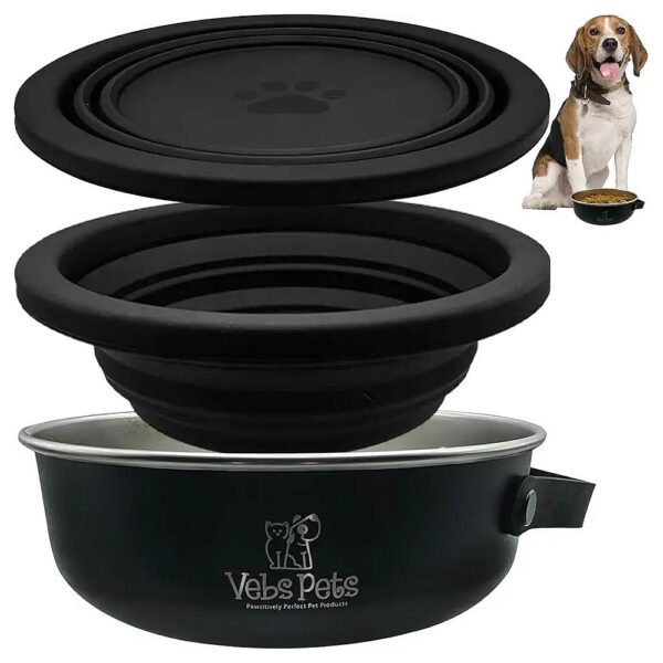 Leak-Proof Insulated Food and Water Bowls for Small to Medium Size Dogs