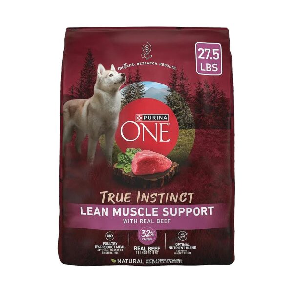 Lean Muscle Support Adult Dog Food with Real Beef and Vitamins