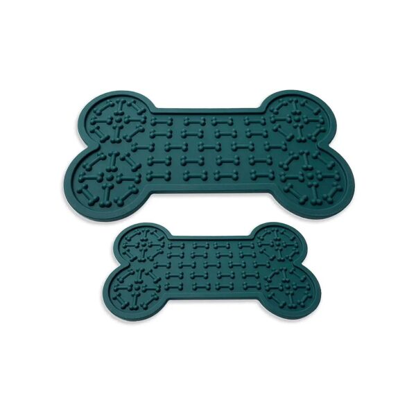 Lick Mats for Dogs with Suction Cups, Bone Shape, and Food-Grade Silicone, 2-Pack