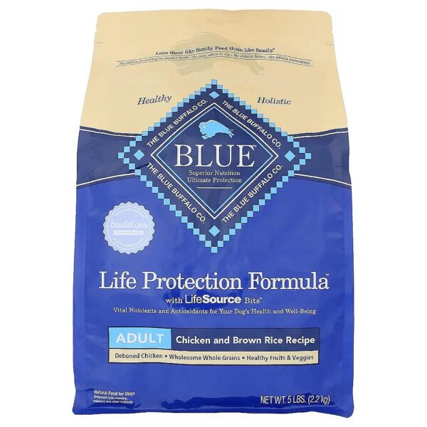 Life Protection Formula for Adult Dogs Chicken and Brown Rice Recipe 5 Pound Pack of 3