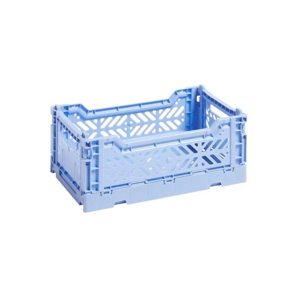 Lightblue Plastic Transport Box for Kitchen Organization and Storage